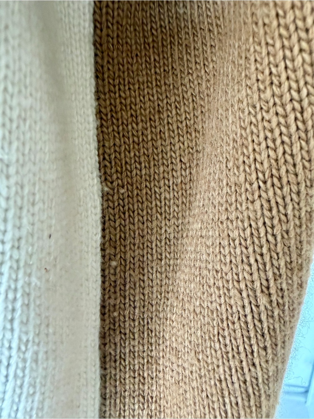 Kaos Colorblock Mockneck Sweater, Gray, Cream & Brown, Italy, szL, EUC - Picture 15 of 15